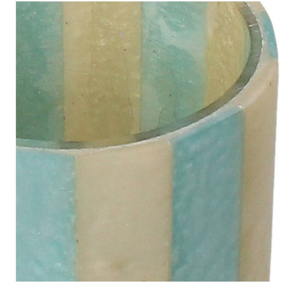 Kersten BV Windlicht Kerzenhalter STRIPES hellblau creme, Ø7x8cm Kersten BV Windlicht Kerzenhalter STRIPES hellblau creme, Ø7x8cm von Kersten BV
