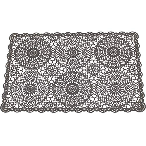 Kersten .2 Placemat Crochet PVC B/4 schwarz von Kersten