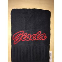 Handtuch Gästehandtuch Duschtuch Bestickt Mit Wunschname Geprägten Buchstaben, Embossed, 3 Größen Handtuch Gästehandtuch Duschtuch Bestickt Mit Wunschname Geprägten Buchstaben, Embossed, 3 Größen von KerstinsStickdateien