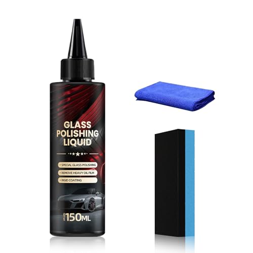 Glaspolitur, glaspolitur gegen kratzer im glas - 150ml Flüssigkeit mit Schwamm & Mikrofasertuch, Ideal für Auto, Display & Glasflächen. Glaspolitur, glaspolitur gegen kratzer im glas - 150ml Flüssigkeit mit Schwamm & Mikrofasertuch, Ideal für Auto, Display & Glasflächen. von Kertaym