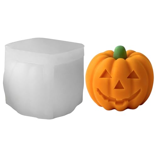 Kertaym Halloween Kürbis Silikonform Gießform Antihaftbeschichtet Für Kerzen Seife Gips Kunsthandwerk (B) von Kertaym