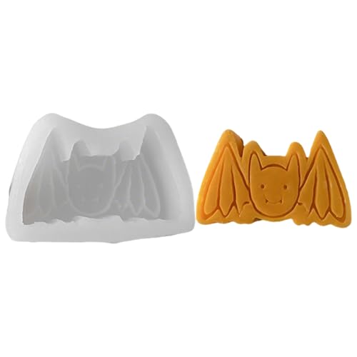 Kertaym Halloween Silikonform Set 4-in-1 Kerzenformen Für Candle Making Crafts Partyzubehör Mit Kürbis Geister Fledermaus Design (A) von Kertaym