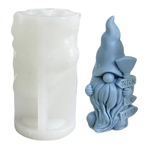 Kertaym Halloween Zwerg Silikonform Für Kerzen Seifen Gips Epoxy Resin DIY Handwerk 3D Detaillierte Form Mehrfach Verwendbar (A) von Kertaym