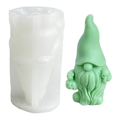 Kertaym Halloween Zwerg Silikonform Für Kerzen Seifen Gips Epoxy Resin DIY Handwerk 3D Detaillierte Form Mehrfach Verwendbar (B) von Kertaym