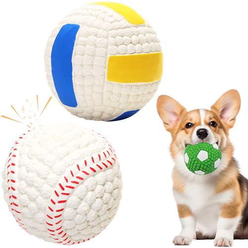 Kertaym Latex Hundespielzeug Quietschend Bissfest 3er Pack Für Hunde (C) von Kertaym