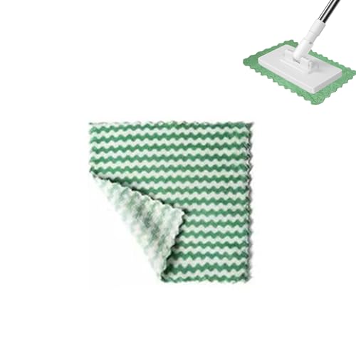 Kertaym Mikrofaser Reinigungsset Mit Stahlgriff | Wiederverwendbare Mopps & Tücher | 100cm Reichweite | Inklusive 2025 Moppkopf + 2 Microfaser Tücher Für Küche Bad Auto Bodenreinigung (A) von Kertaym