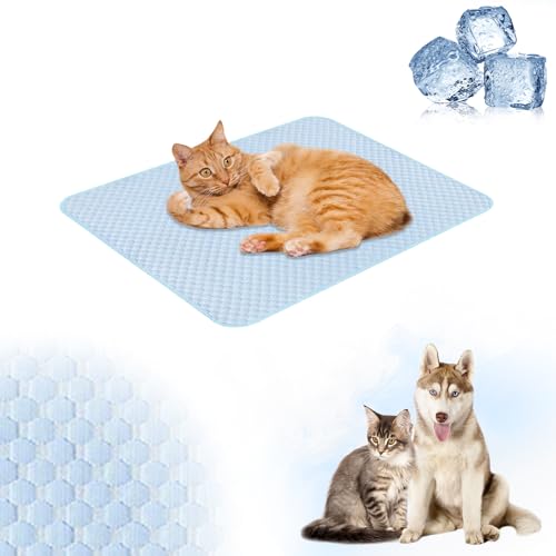 Kertaym Selbstkühlende Kühlmatte Für Hunde Katzen Eisgewebe Kissen Waschbar rutschfest Sofa Käfig Auto Bett In 3 Größen (B) von Kertaym