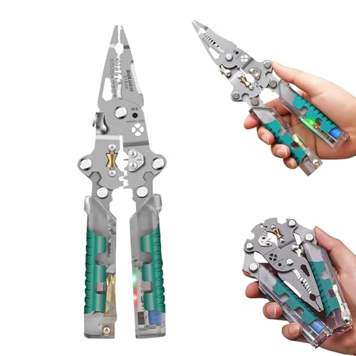 Klappbare Elektrische Zange, Abisolierzange Mit Strommessfunktion Elektro Werkzeug, Wire Stripper, Crimpzange, Tragbarer Schraubendreher, Für Heimwerker Und Schaltkreiswartung (Standard Edition) von Kertaym