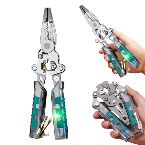 Klappbare Elektrische Zange, Abisolierzange Mit Strommessfunktion Elektro Werkzeug, Wire Stripper, Crimpzange, Tragbarer Schraubendreher, Für Heimwerker Und Schaltkreiswartung (Upgrade-Edition) von Kertaym