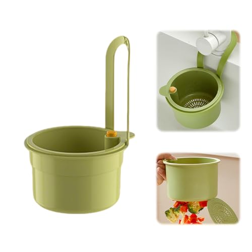 Siebkorb Für Spülbecken, Wasserhahn Hängender Strainer, Abflusssieb Küchenspüle, Abnehmbare Silikon Waschbecken Sieb, Für Waschen/Organizer in Küche (grün) von Kertaym