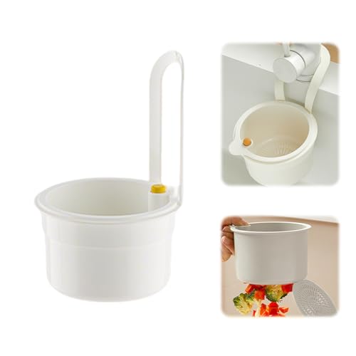 Siebkorb Für Spülbecken, Wasserhahn Hängender Strainer, Abflusssieb Küchenspüle, Abnehmbare Silikon Waschbecken Sieb, Für Waschen/Organizer in Küche (weiß) von Kertaym