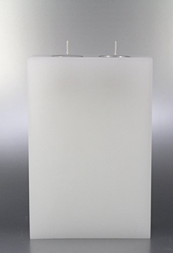 Kerze Modern mit 2 Teelichter, weiß 22x15 cm - 8628 - Kerzenrohling, Formenkerze mit Teelichter geeignet zum Verzieren und Gestalten. Kerze Modern mit 2 Teelichter, weiß 22x15 cm - 8628 - Kerzenrohling, Formenkerze mit Teelichter geeignet zum Verzieren und Gestalten. von Kerzen Junglas