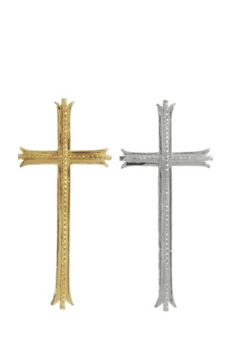 Kerzen Verziermaterial Wachsornament Kreuz in Gold von Kerzen Verziermaterial