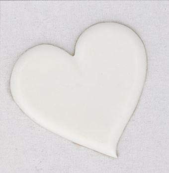 Wiedemann Verzierornament Herz Weiß 40 x 40 mm, zum Verzieren von Kerzen von Wiedemann