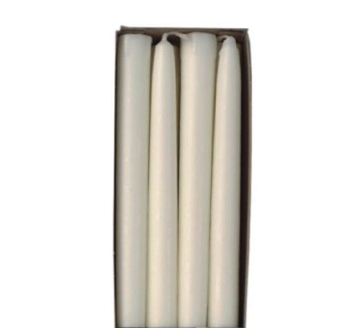 Kerzen & Brennzubehör 8 Leuchterkerzen Ø 22 mm · 250 mm Weiss aus 100% Stearin Spitzkerzen von PAPSTAR