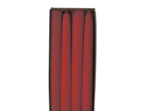 Kerzen & Brennzubehör 8 Leuchterkerzen Ø 22 mm · 250 mm rot aus 100% Stearin Spitzkerzen von Kerzen & Brennzubehör