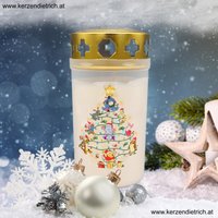 Grablicht Winnie Puuh | Personalisiert Weihnachten Weihnachtsmotiv Grabkerze Kerze Friedhof Weihnachtsdeko Grab Grabschmuck von KerzenDietrich