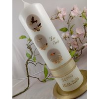 Handgemachte Taufkerze Mit Christlichen Symbolen - Hochwertig & Personalisierbar Handgemachte Taufkerze Mit Christlichen Symbolen - Hochwertig & Personalisierbar von KerzenOase