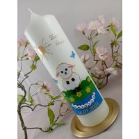 Taufkerze Schäfchen Taufkerzen Jungen Mädchen 250/70 Mm von KerzenOase