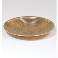 Kerzenteller Messing Spiral Mattgold von KerzenPfeilstetter