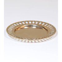 Kerzenteller Messing Wellenrand Glänzendgold von KerzenPfeilstetter