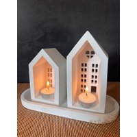 Häuser Deko | Handgemacht| Lichterhaus Kerzenhaus Dekohaus Für Led Licht von KerzendesignbyE