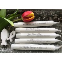 Kerze Konfirmation, Geschenk Kommunion, Danksagung Gäste Tischdekoration Gastgeschenk Jugendweihe von Kerzenfabrik