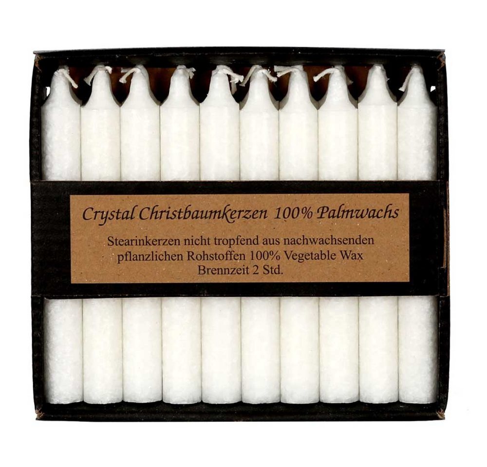 Kerzenfarm Hahn Formkerze Crystal Christbaumkerze - weiß 20Stk. von Kerzenfarm Hahn