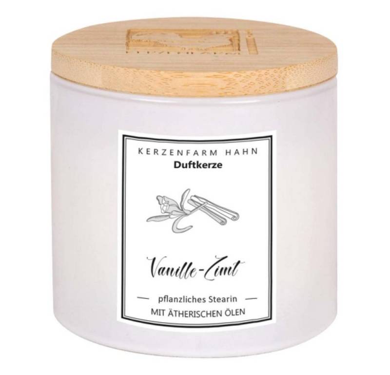 Kerzenfarm Hahn Formkerze Duftkerze Trendglas - Vanille-Zimt weiß von Kerzenfarm Hahn
