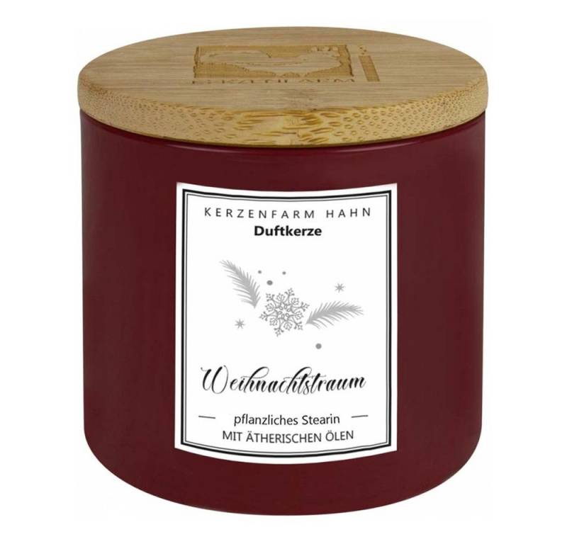 Kerzenfarm Hahn Formkerze Duftkerze Trendglas - Weihnachtstraum rot von Kerzenfarm Hahn