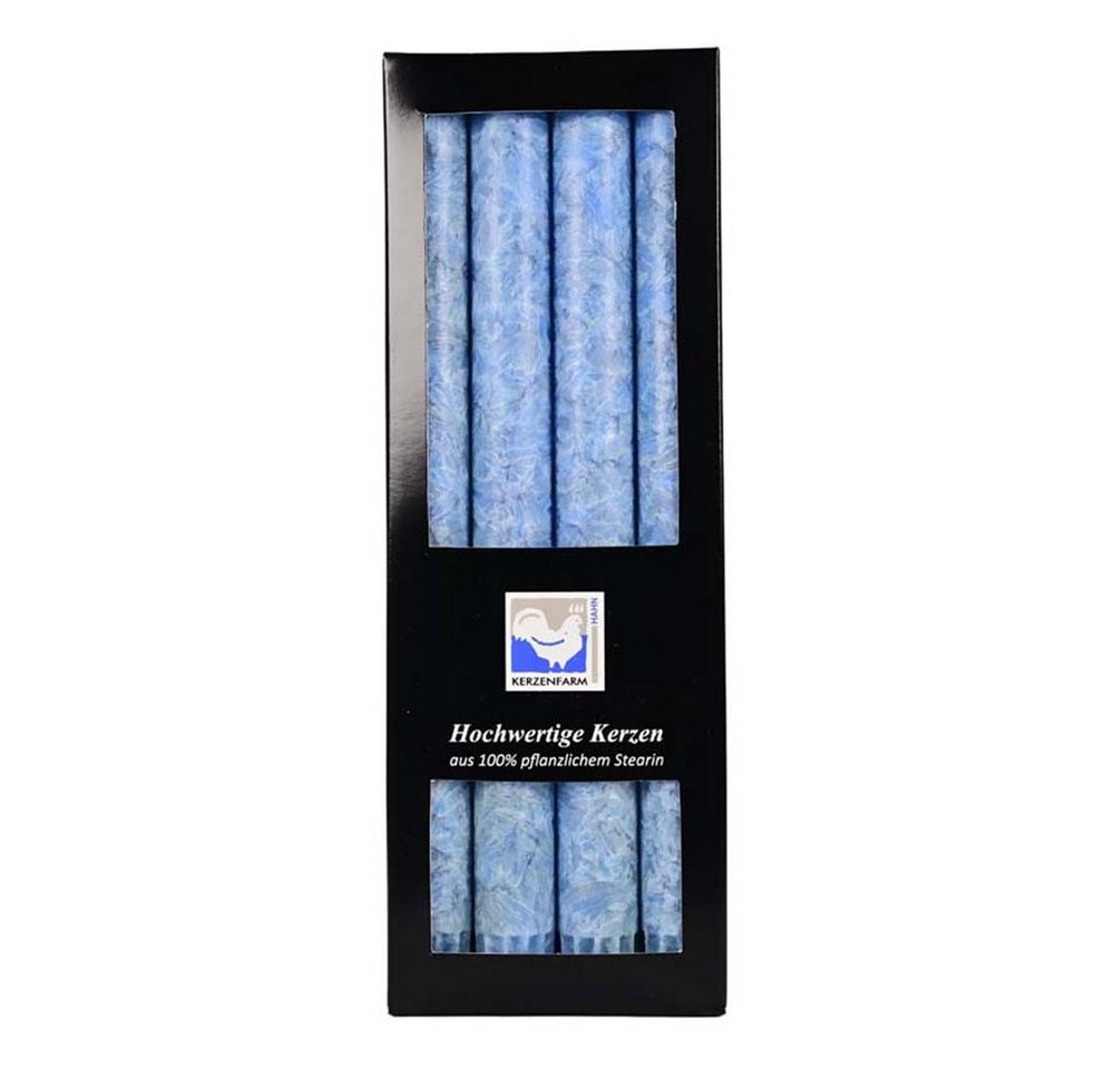 Kerzenfarm Hahn Formkerze Stearin Stabkerze Set - blau von Kerzenfarm Hahn