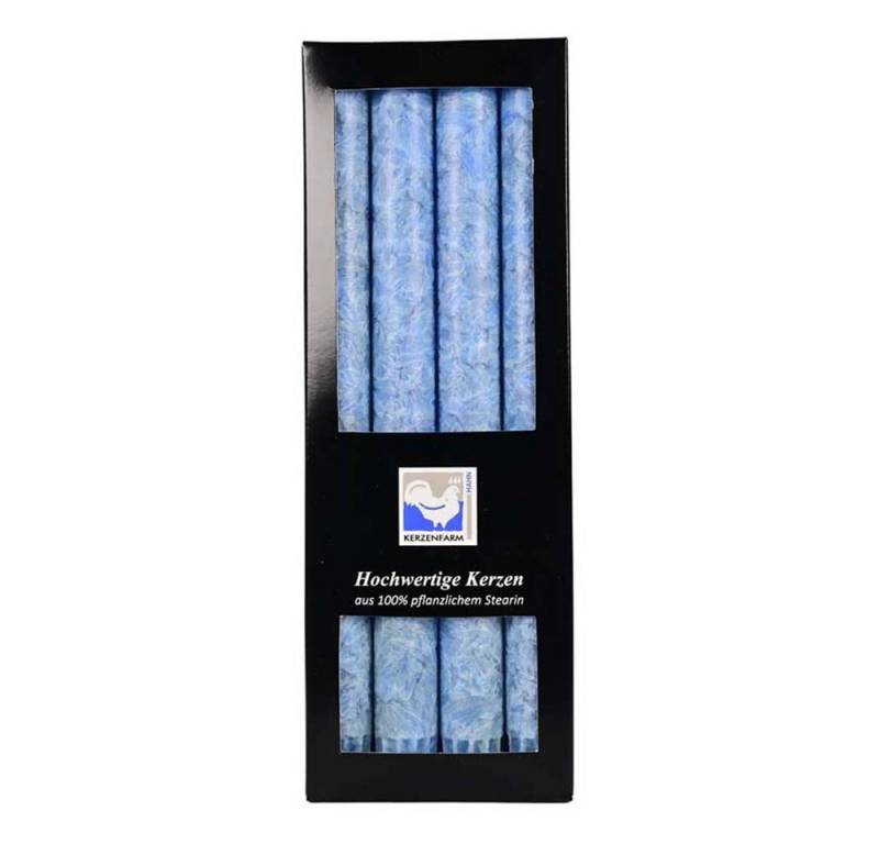 Kerzenfarm Hahn Formkerze Stearin Stabkerze Set - blau von Kerzenfarm Hahn