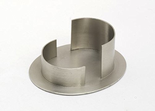 Kerzenhalter Oval aus Messing vernickelt Silber (Innen 7 x 5 cm) für Ellipsenkerzen, Ovalkerzen von Kerzenhalter