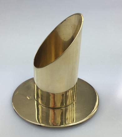 Langkerzen Kerzenleuchter Messing Gold Matt für Ø 100 mm Altarkerzen, Anlasskerzen von Kerzenhalter