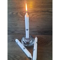 2 Stabkerzen Pfote, Kerze Mit Dunkelgrauen Pfotenabdrücken Aus Wachsplatte, Hunde, Hundeliebhaber, Hundebesitzer von Kerzenhuette