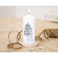 Adventskerze Und Weihnachtskerze "Hallo Winter" Inkl. Passender Postkarte Geschenkbox von Kerzenonkel