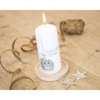Adventskerze Und Weihnachtskerze "Weihnachtswunder" Inkl. Passender Postkarte Geschenkbox von Kerzenonkel
