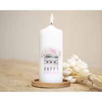 Geschenk Kerze "Happy Birthday" - Inkl. Grußkarte + Geschenkbox von Kerzenonkel