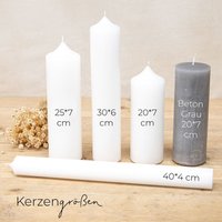 Kerzenrohling Taufe, Kommunion, Hochzeit Und Weitere Anlässe. Altarkerze Ral-Quailtät Oder Rustik-Kerze in Grau von Kerzenonkel