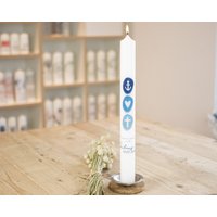 Kommunionkerze Christliche Symbole Glaube, Liebe, Hoffnung - Julius von Kerzenonkel