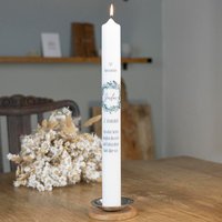 Kommunionkerze Eukalyptus Kranz - Justus Für Mädchen Und Jungen von Kerzenonkel