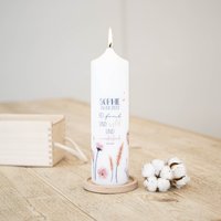 Taufkerze Blumen - Sophie | Blütentraum Für Mädchen Und Jungen Sei Wild Frech Wunderbar von Kerzenonkel