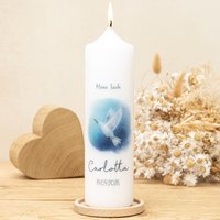 Taufkerze Taube - Carlotta Als Symbol Für Den Frieden Deinen Jungen Oder Dein Mädchen Zur Taufe Und Das Leben von Kerzenonkel