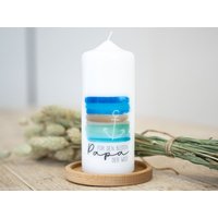 Vatertag Kerze - Bester Papa Anker Inkl. Geschenkbox Und Passender Grußkarte von Kerzenonkel