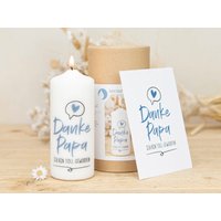 Vatertag Kerze - Danke Papa Inkl. Geschenkbox Und Passender Grußkarte von Kerzenonkel