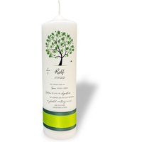 Trauerkerze Lebensbaum Grün | Personalisiert Nach Wunsch/Geschenk Andenken Erinnerung Trauerfeier Beerdigung Individuell von Kerzenparadies