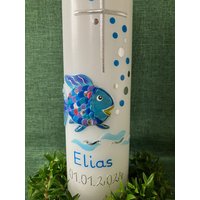 Taufkerze "Regenbogenfisch" Taufkerze "Regenbogenfisch" von Kerzenstueberl