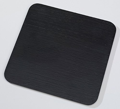 Kerzenteller Flachteller Quadratisch Alu Schwarz 14 x 14 cm ideal für Kerzen, Taufkerzen, Hochzeitskerzen, Trauerkerzen von Kerzenteller