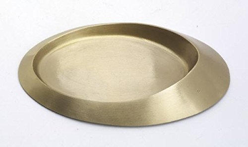 Kerzenteller, Dekoteller, Kerzenuntersetzer oval 19x11 cm, Gold, für Kerzen, Hochzeitskerzen, Taufkerzen von Kerzenteller