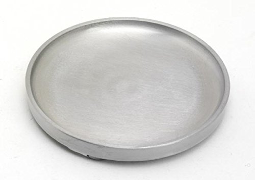 Kerzenteller, Dekoteller Alu Silber matt satiniert Ø 12 cm ideal für Kerzen, Taufkerzen, Hochzeitskerzen von Kerzenteller